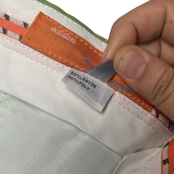 Edition Size 42 Vintage Pleated Pants Trousers Green Apple Summer Spring - Picture 6 of 10